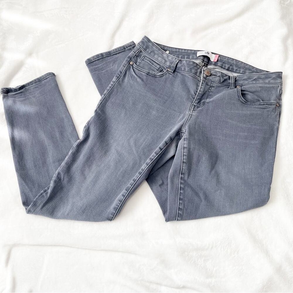 CAbi slim boyfriend jeans gray denim size 10
